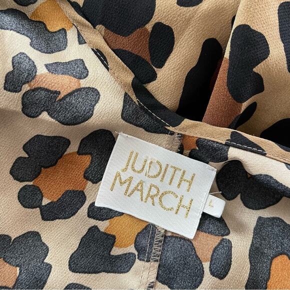 New Judith March Leopard Print Tie Bow Strap Dress - Picture 4 of 5